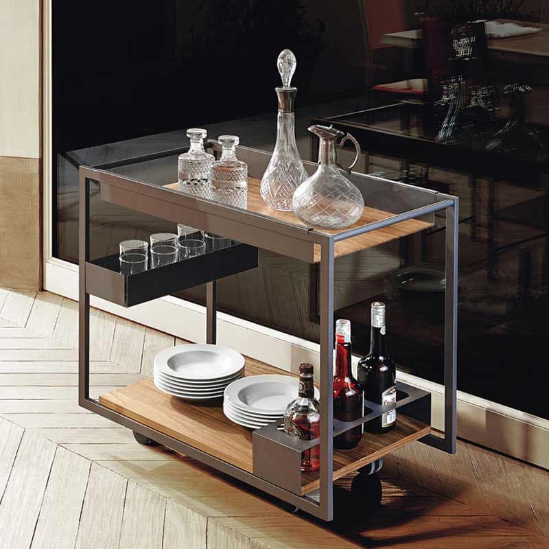 Mojito Wood Bar Trolley by Cattelan Italia