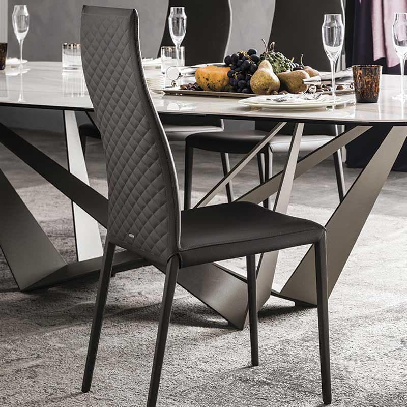 Norma Couture High Dining Chair by Cattelan Italia