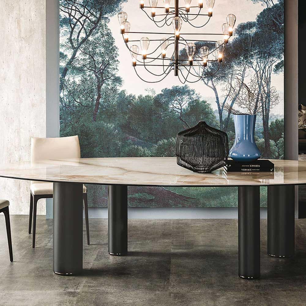 Roll Keramik Fixed Table by Cattelan Italia