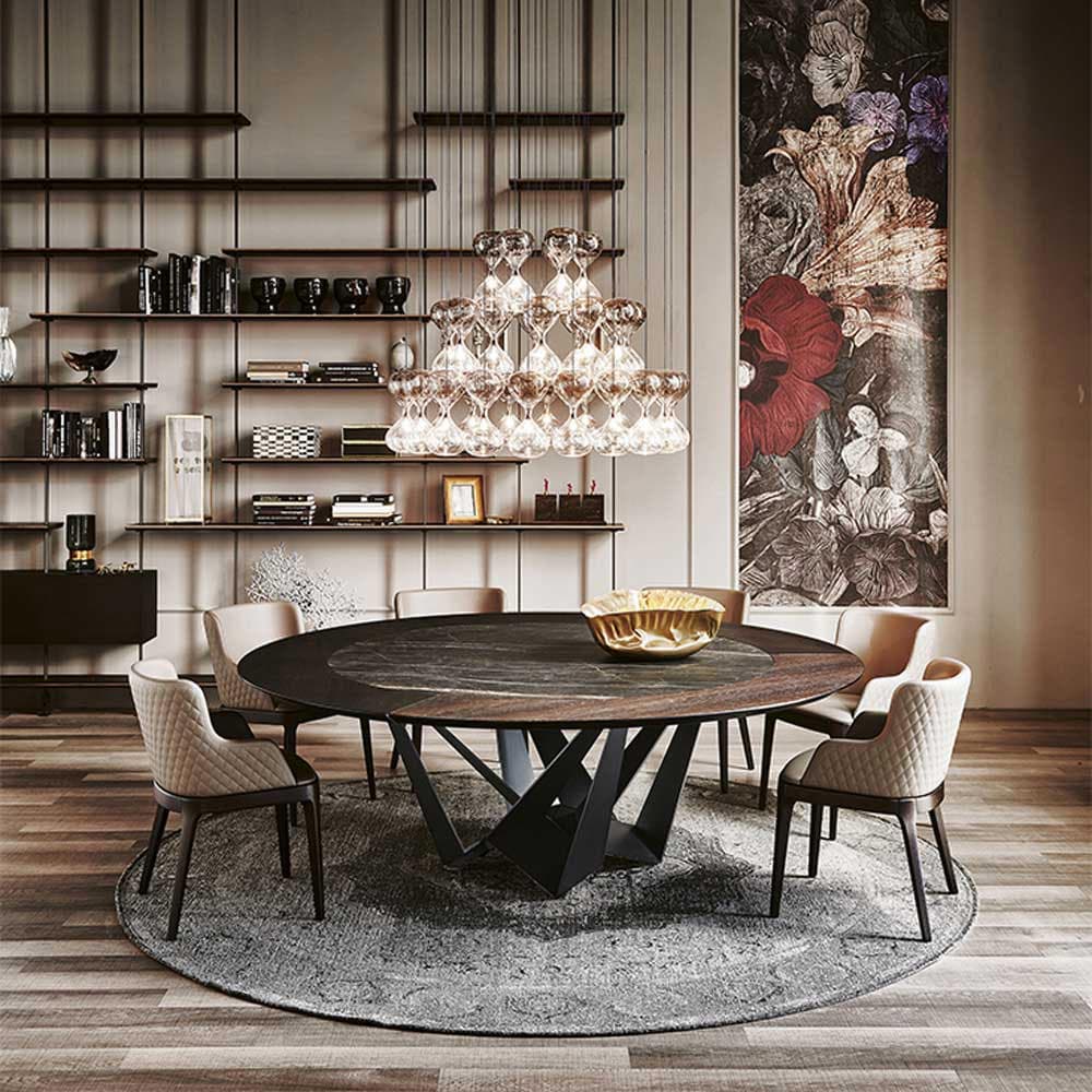 Skorpio Ker Wood Round Dining Table by Cattelan Italia