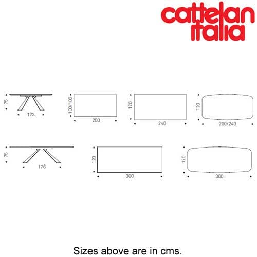 Eliot Keramik Fixed Table by Cattelan Italia