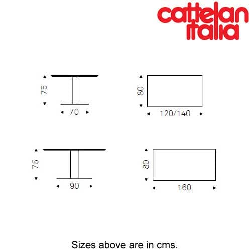 Elvis Keramik Fixed Table by Cattelan Italia