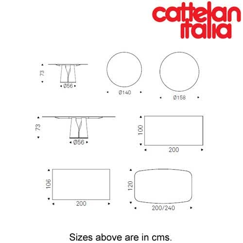 Giano Keramik Fixed Table by Cattelan Italia