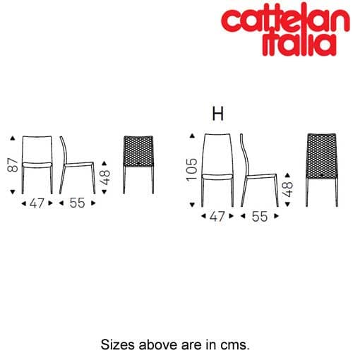 Norma Couture High Dining Chair by Cattelan Italia