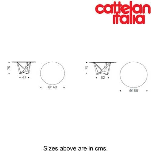 Skorpio Keramik Round Fixed Table by Cattelan Italia