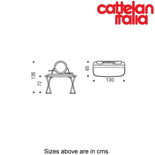 Cocoon Trousse Keramik Writing Desk by Cattelan Italia