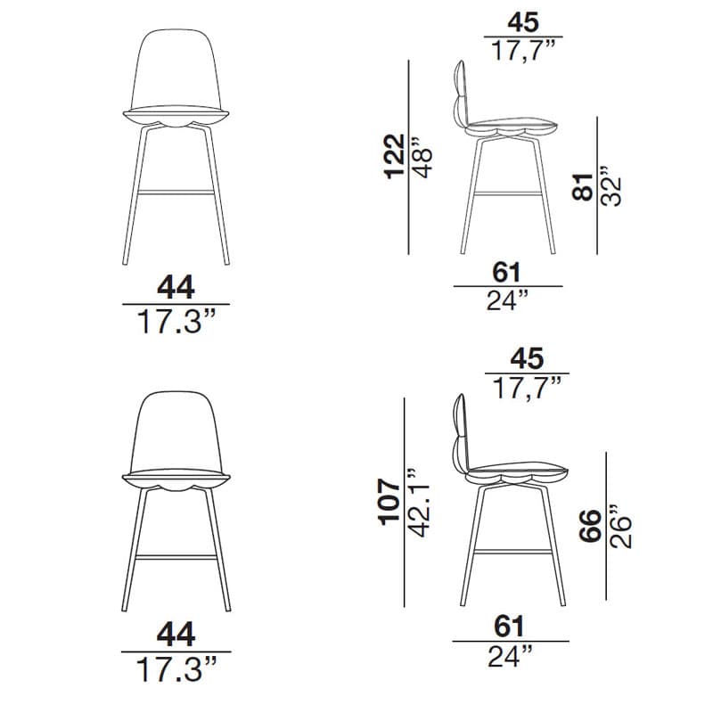 Alain Bar Stool by Cierre