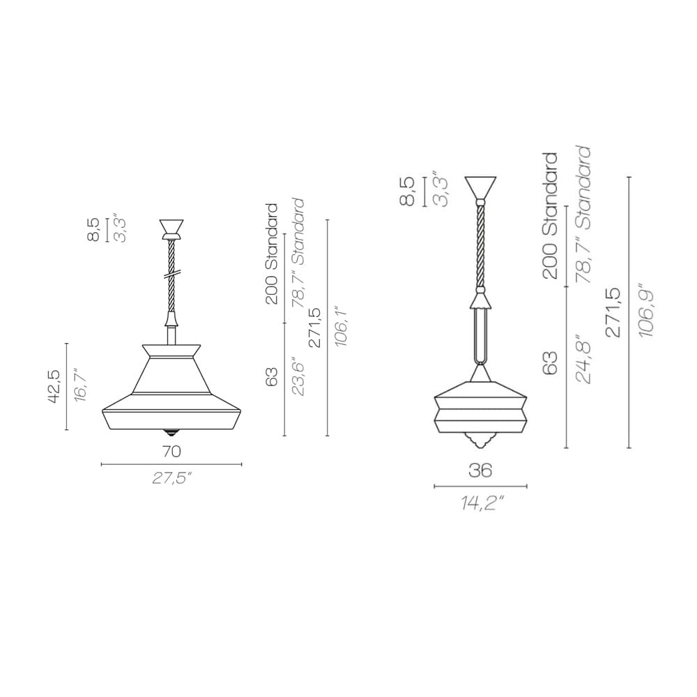 Calypso So Outdoor Guadaloupe Suspension Lamp by Contardi