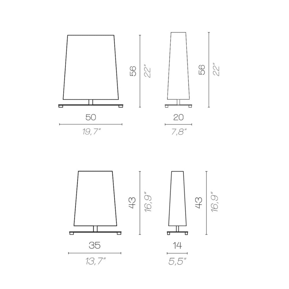 Rettangola New Ta Table Lamp by Contardi