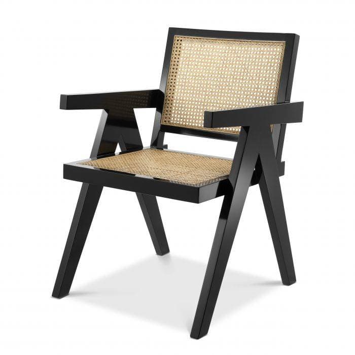 Adagio Black Finish Armchair by Eichholtz