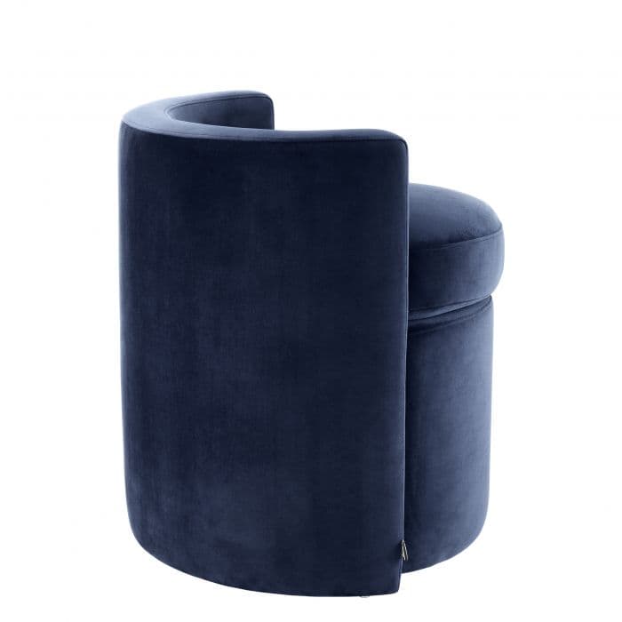 Arcadia Blue Velvet Footstool