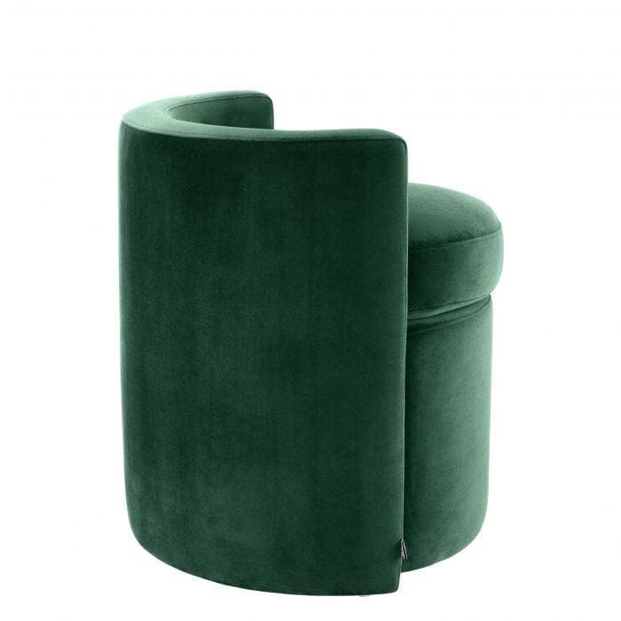 Arcadia Green Velvet Footstool by Eichholtz