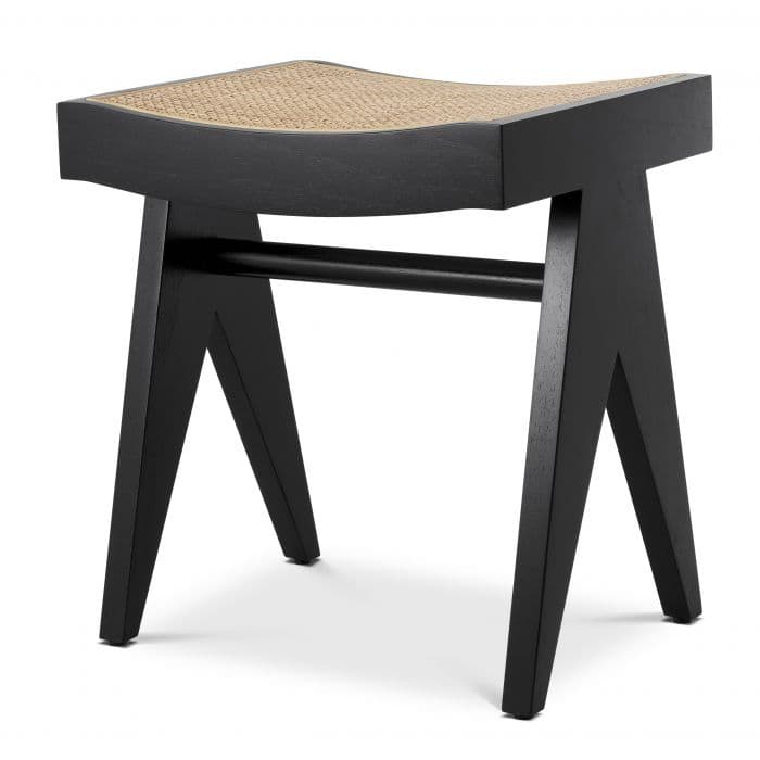 Arnaud Classic Black Stool by Eichholtz