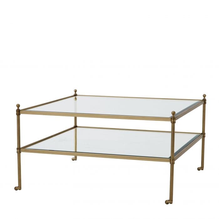 Aubrey Aged Brass Finish Coffee Table by Eichholtz