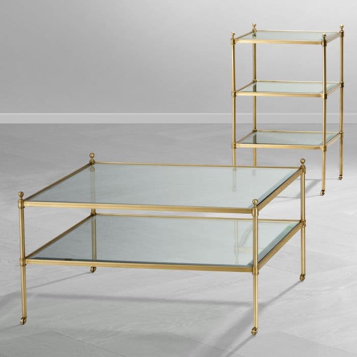 Aubrey Aged Brass Finish Coffee Table by Eichholtz