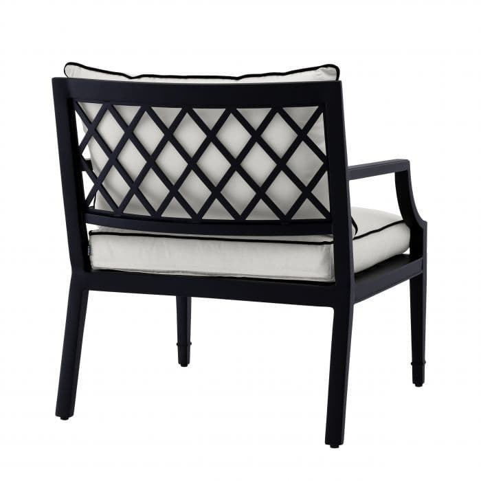 Bella Vista Black Finish Outdoor Armchair by Eichholtz