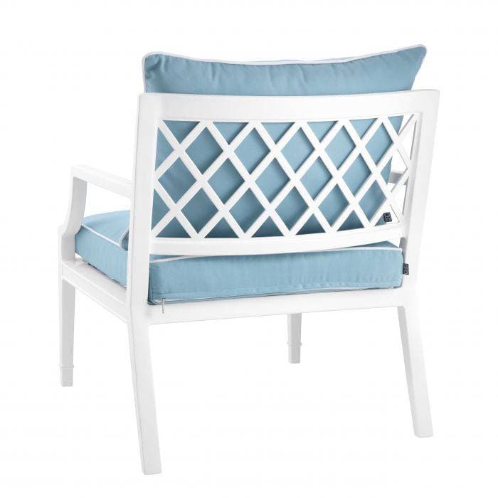 Bella Vista White Finish Outdoor Armchair by Eichholtz