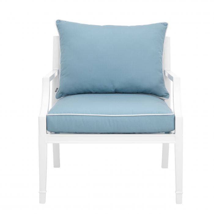 Bella Vista White Finish Outdoor Armchair by Eichholtz