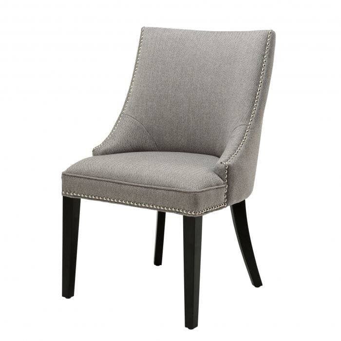 Bermuda Herringbone Brown Grey Dining Chair by Eichholtz