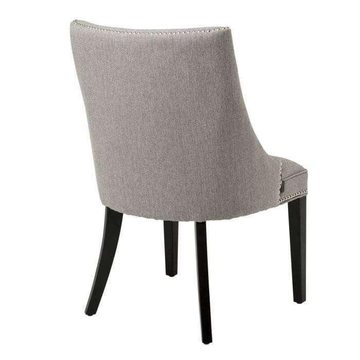 Bermuda Herringbone Brown Grey Dining Chair by Eichholtz