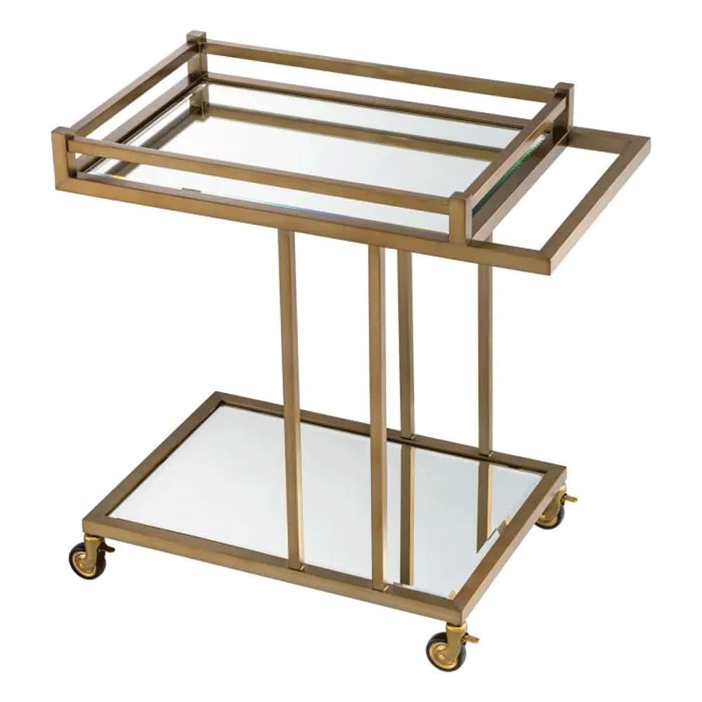 Beverly Hills Brass Finish Bar Trolley |By FCI London