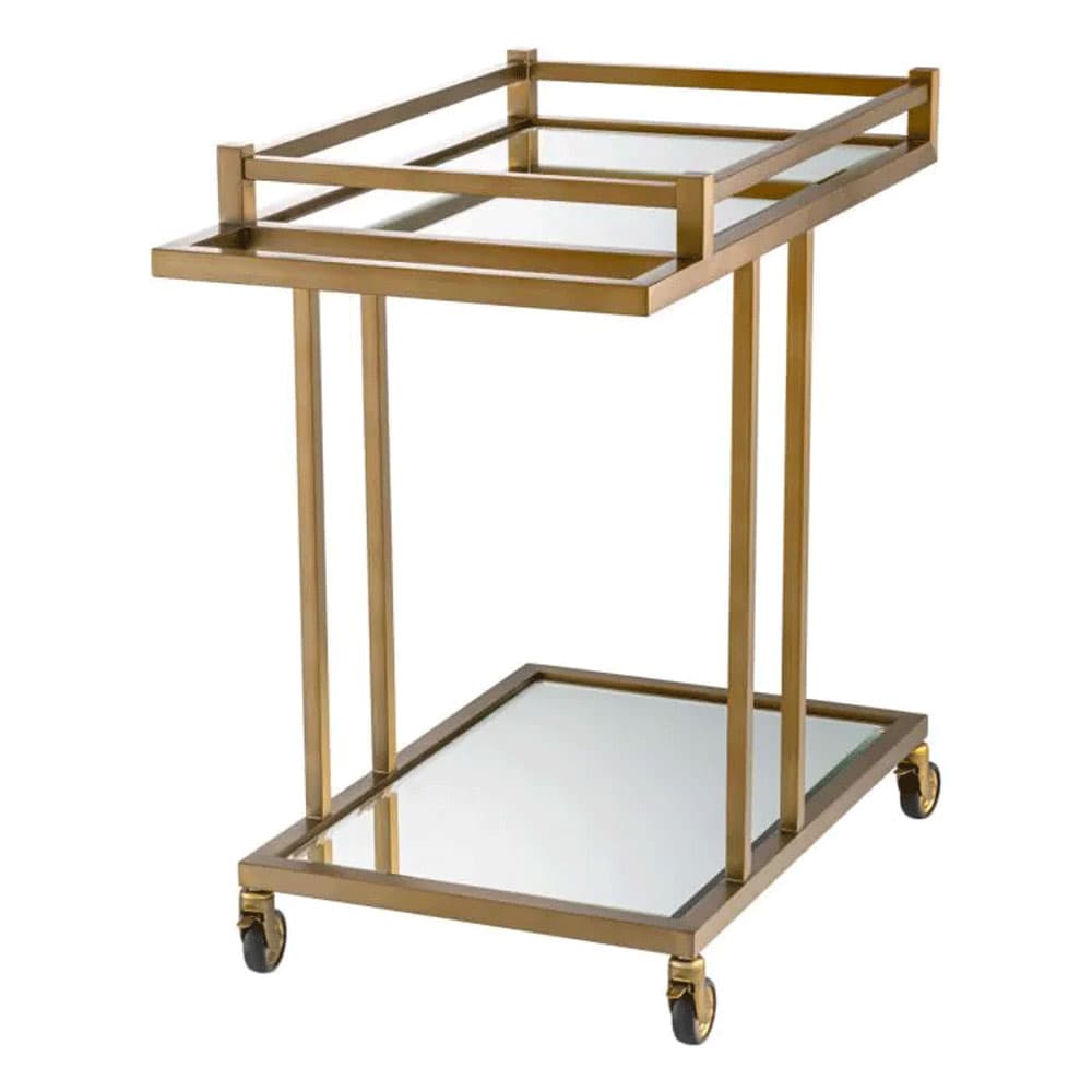 Beverly Hills Brass Finish Bar Trolley |By FCI London