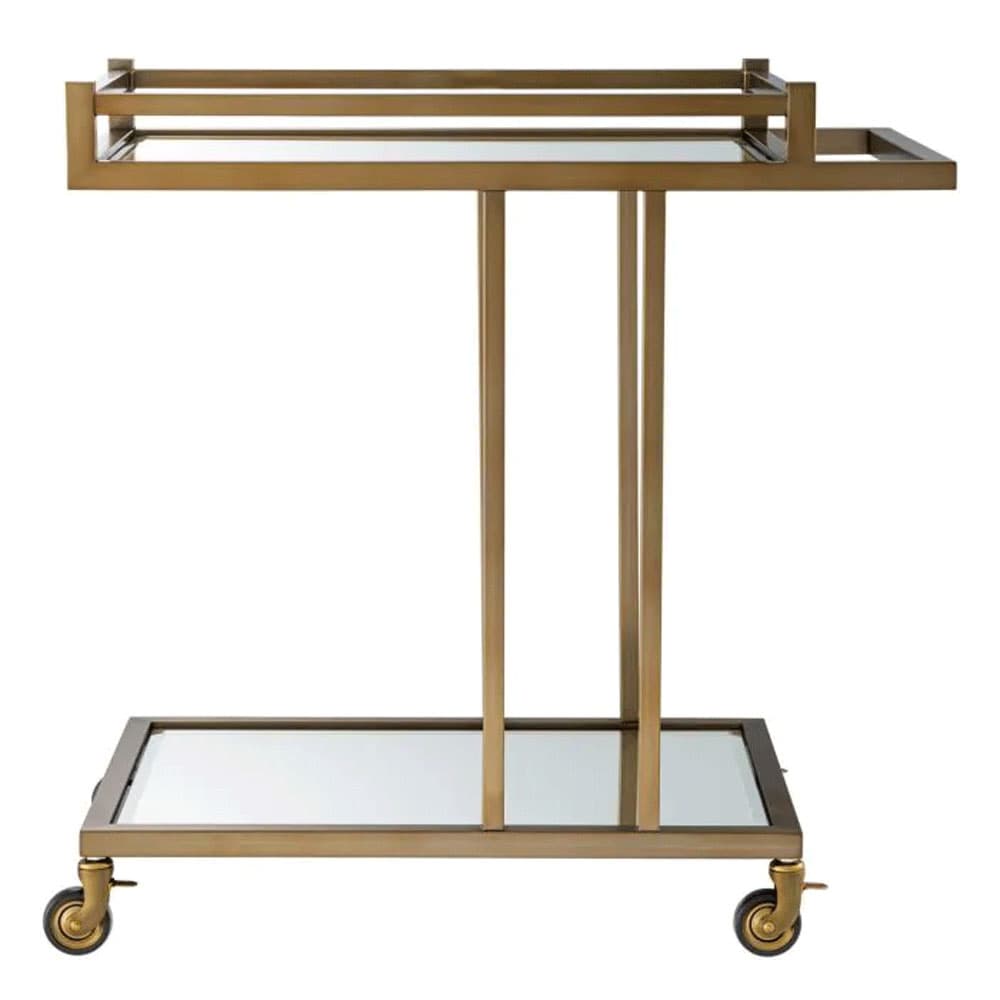 Beverly Hills Brass Finish Bar Trolley |By FCI London