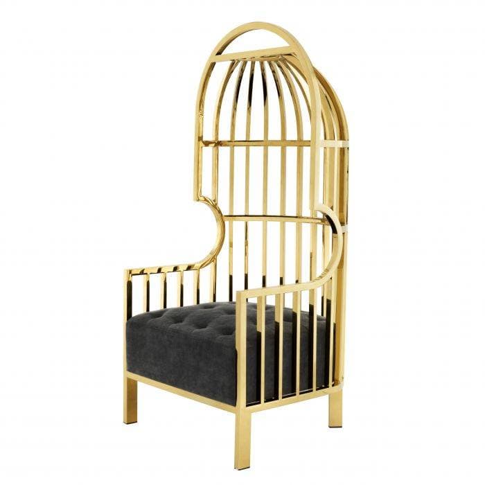 Bora Bora Gold Finish Armchair by Eichholtz