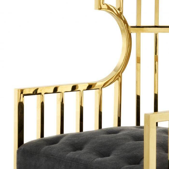 Bora Bora Gold Finish Armchair by Eichholtz