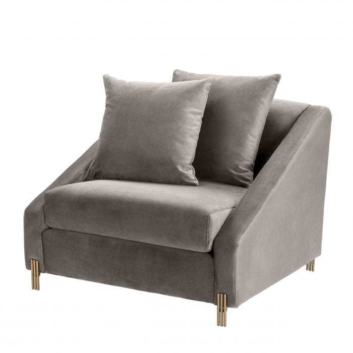 Candice Greige Velvet Armchair by Eichholtz