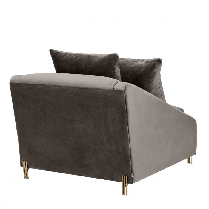 Candice Greige Velvet Armchair by Eichholtz