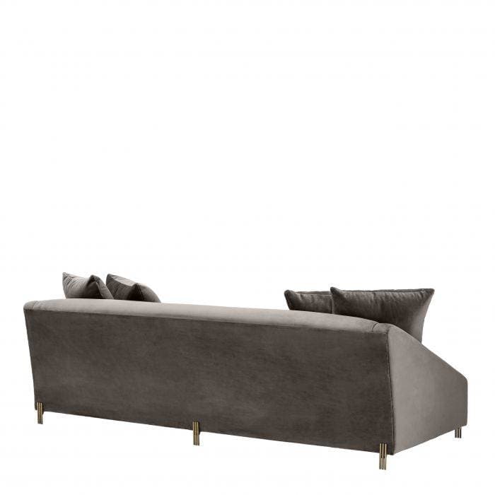 Candice Savona Grey Velvet Sofa by Eichholtz