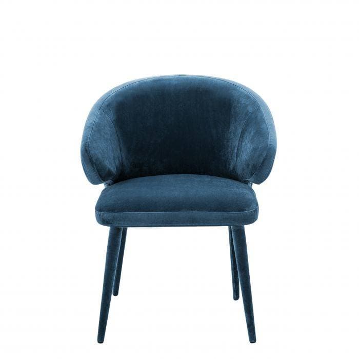 Cardinale Blue Velvet Armchair by Eichholtz