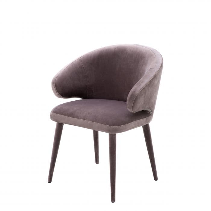 Cardinale Taupe Velvet Armchair by Eichholtz