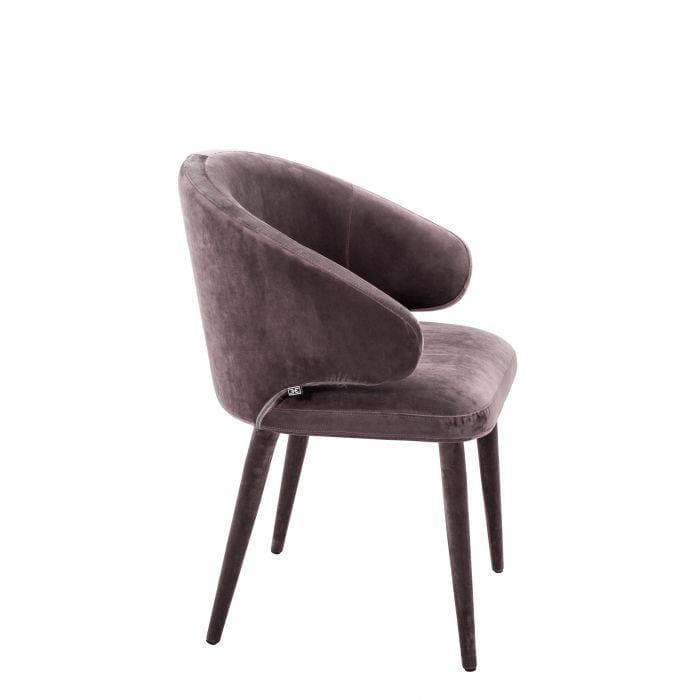 Cardinale Taupe Velvet Armchair by Eichholtz