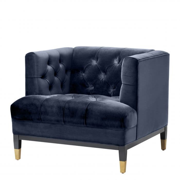 Castelle  Blue Velvet Armchair