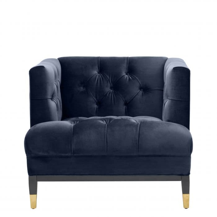 Castelle  Blue Velvet Armchair