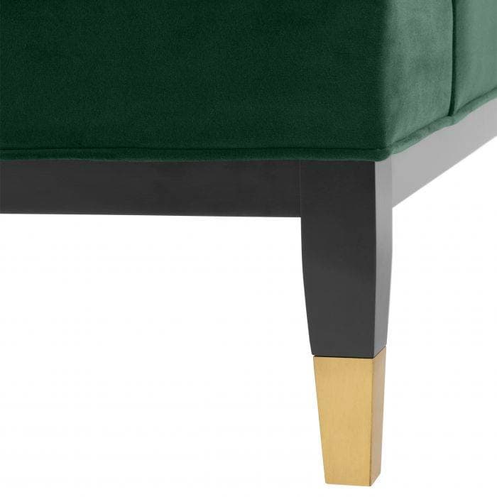 Castelle Dark Green Velvet Armchair by Eichholtz