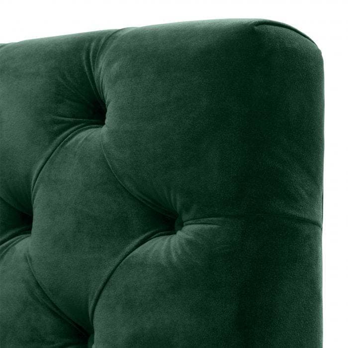 Castelle Roche Dark Green Velvet Sofa by Eichholtz