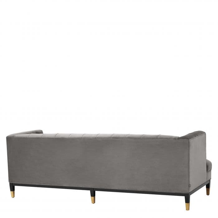 Castelle Roche Porpoise Grey Velvet Sofa by Eichholtz