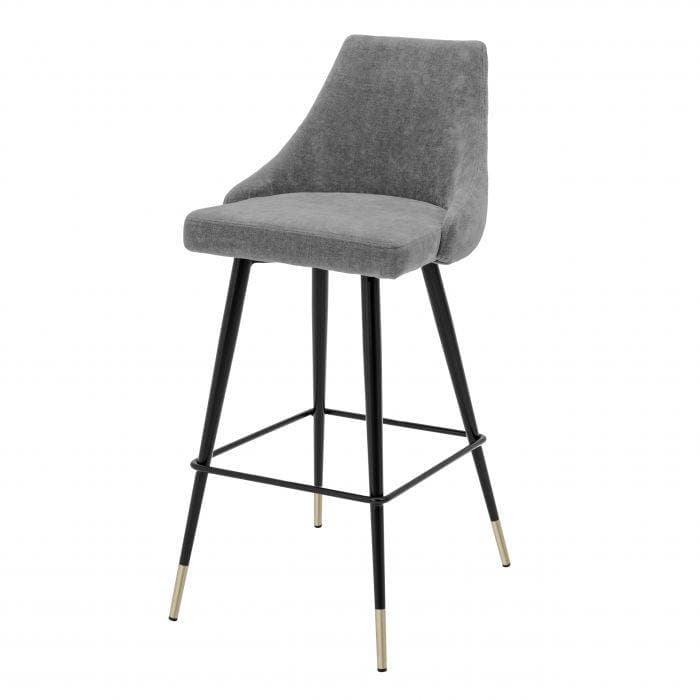 Cedro Clarck Grey Bar Stool by Eichholtz