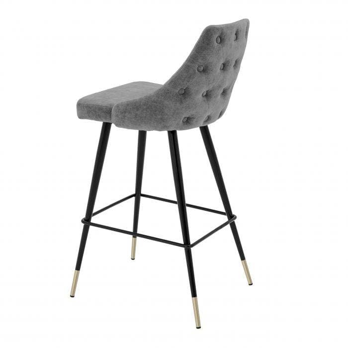 Cedro Clarck Grey Bar Stool by Eichholtz