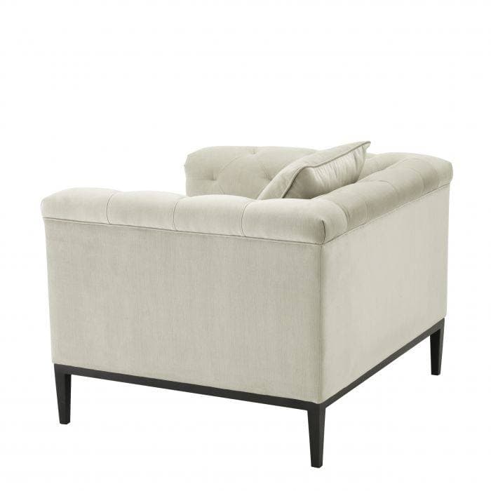 Cesare Pebble Grey Armchair by Eichholtz