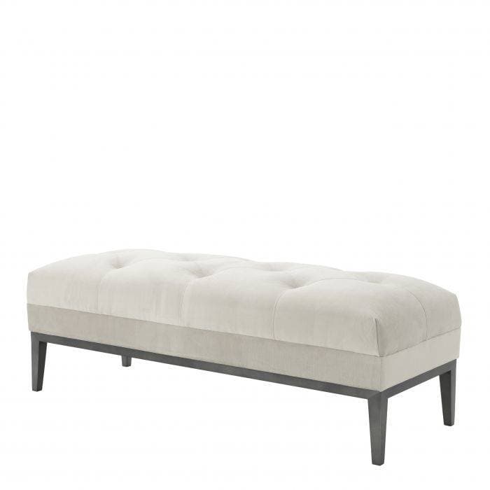 Cesare Pebble Grey Bench by Eichholtz