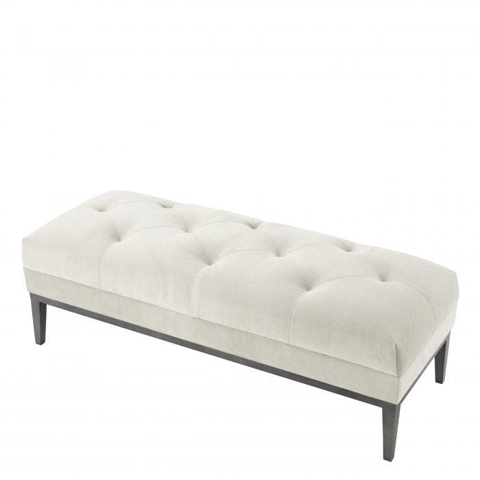 Cesare Pebble Grey Bench by Eichholtz