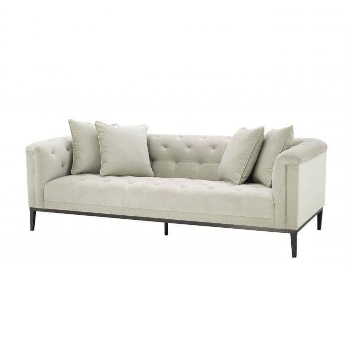 Cesare Pebble Grey Sofa by Eichholtz