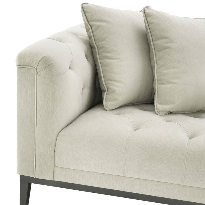 Cesare Pebble Grey Sofa by Eichholtz