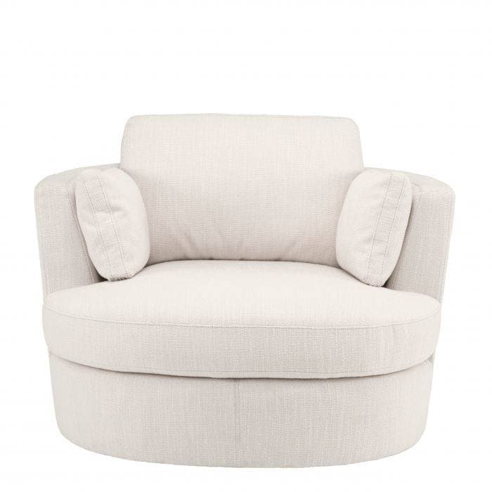 Clarissa Avalon White Swivel Chair by Eichholtz