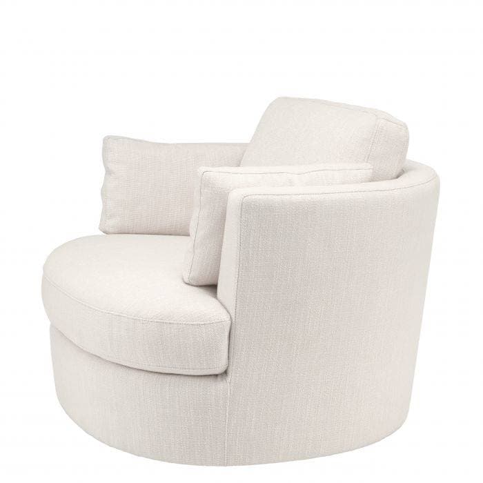 Clarissa Avalon White Swivel Chair by Eichholtz