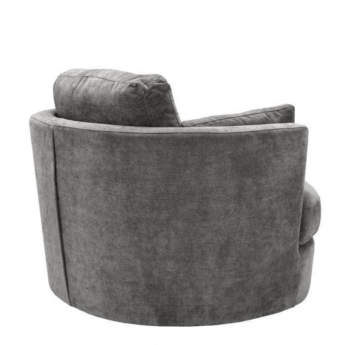 Clarissa Clarck Grey Swivel Chair by Eichholtz